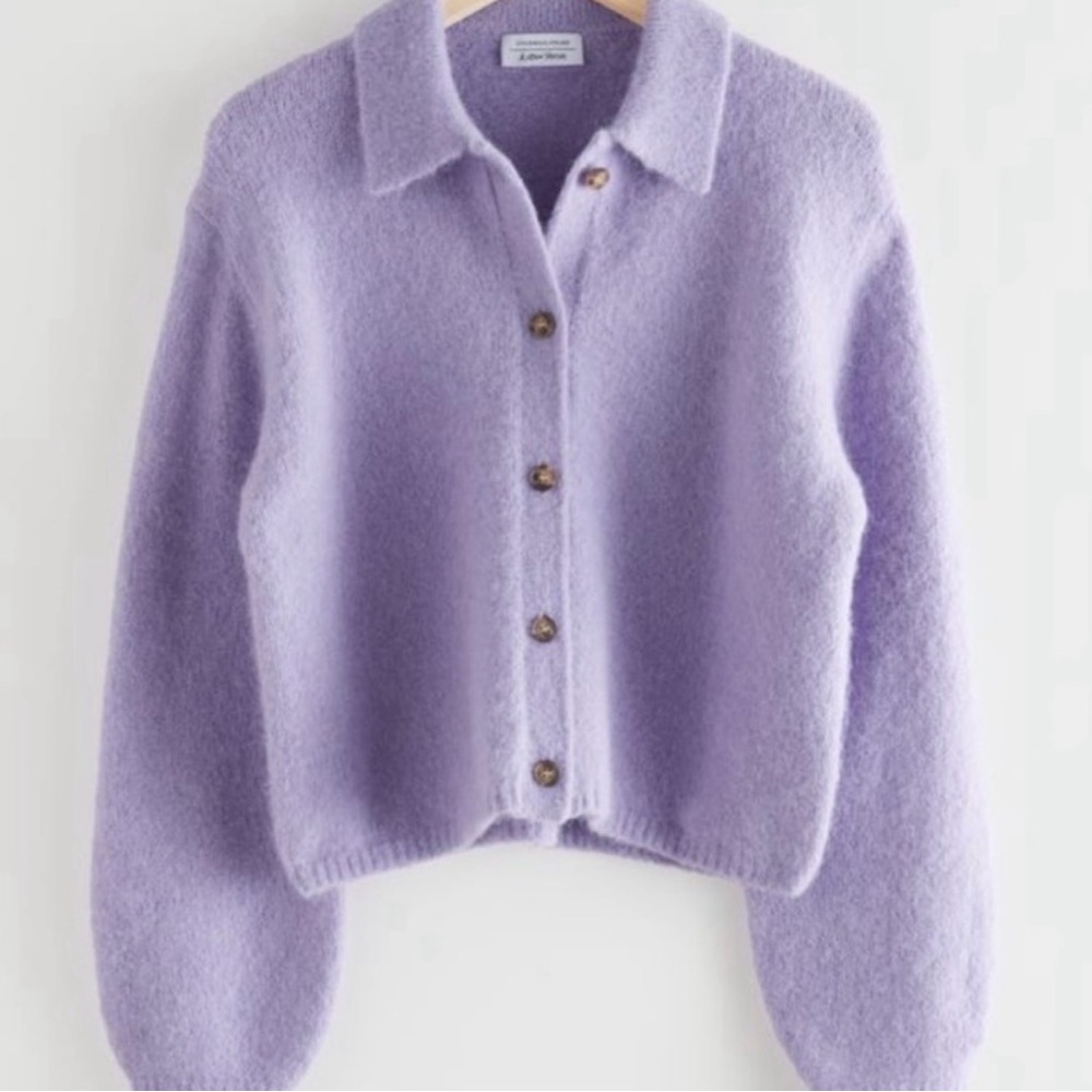 & Other Stories Lavender Lilac Cardigan